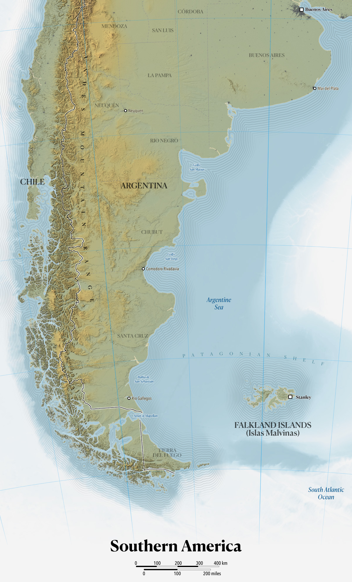 Ten maps to better understand the Falkland Islands (Malvinas)